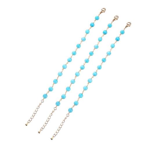 Gemstone Bracelet, with Brass, with 1.18Inch extender chain, gold color plated, dyed & different materials for choice & for woman & faceted, beads size 6mm, Length:Approx 6.3 Inch, Sold By PC