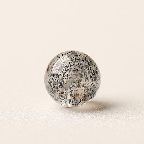 Natural Quartz Jewelry Beads, Strawberry Quartz, Round, polished, DIY & different size for choice, black, Sold By PC