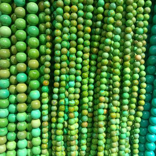 Gemstone Jewelry Beads, Phoenix Turquoise, Round, polished, DIY & different size for choice, green, Sold By Strand