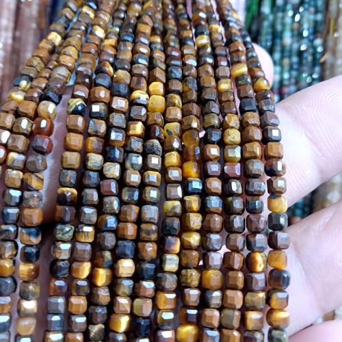 Gemstone Jewelry Beads, Square, polished, DIY & faceted, more colors for choice, 3x3mm, Approx 124PCs/Strand, Sold By Strand