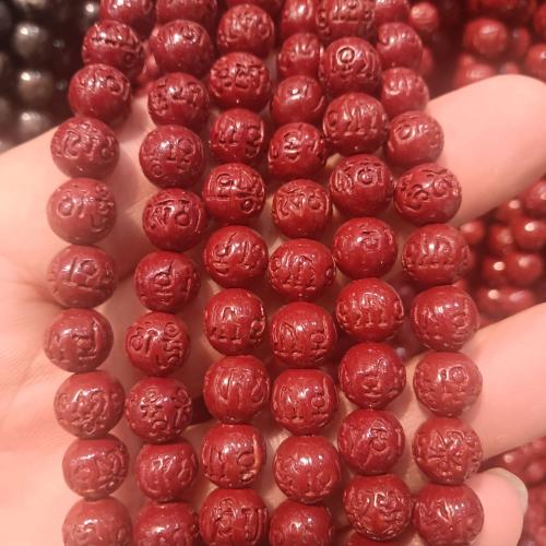 Perles cinabre, Rond, DIY & normes différentes pour le choix, Vendu par brin