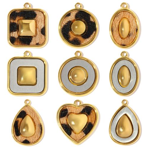 Stainless Steel Pendants, 304 Stainless Steel, with Cloth, plated, DIY & different styles for choice, 3PCs/Bag, Sold By Bag