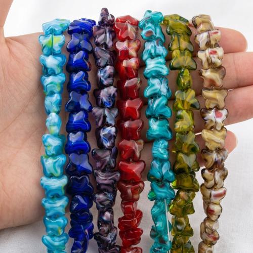 Perles cristal, papillon, DIY, plus de couleurs à choisir, 4.70x5.90mm, Environ 50PC/brin, Vendu par brin