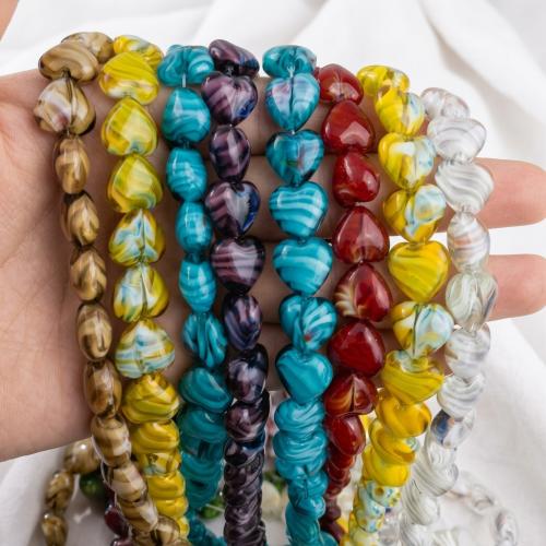 Herz Kristallperlen, Kristall, DIY, mehrere Farben vorhanden, 12x7.50mm, ca. 50PCs/Strang, verkauft von Strang