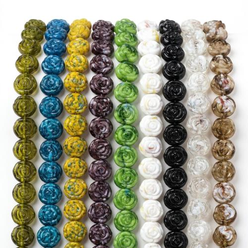 Kristall-Perlen, Kristall, Blume, DIY, mehrere Farben vorhanden, beads size 11.5-12mm, ca. 50PCs/Strang, verkauft von Strang