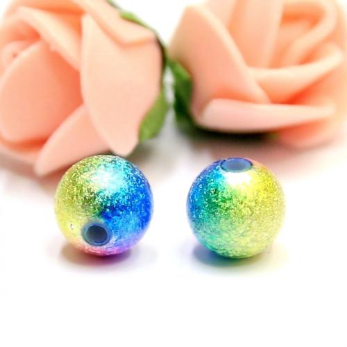 Plastic Beads, Polystyrene, Round, plated, DIY & different size for choice, more colors for choice, 500G/Lot, Sold By Lot