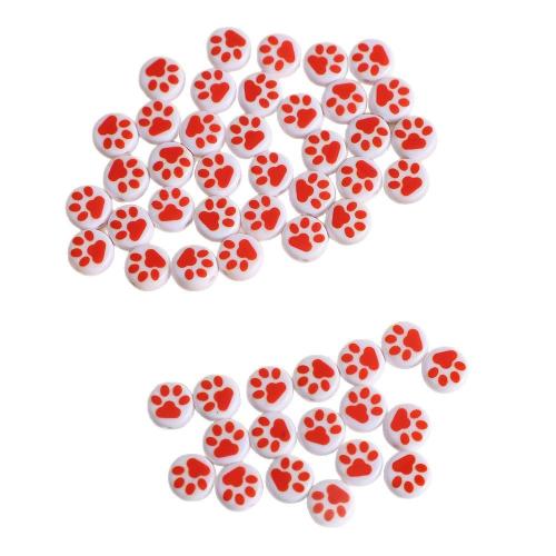 Acrylic Jewelry Beads, Flat Round, DIY, 4x7mm, 1000PCs/Lot, Sold By Lot