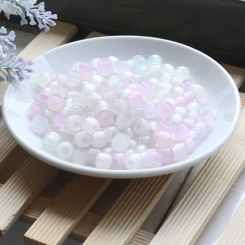 Plastic Beads, barrel, injection moulding, DIY, more colors for choice, 6x8mm, Hole:Approx 4mm, 2500PCs/Lot, 500G/Lot, Sold By Lot