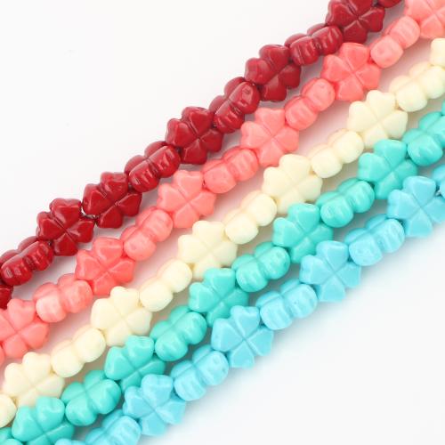 Sea Bamboo Coral Beads, Leaf, DIY, more colors for choice, 10x10x4mm, Sold By PC
