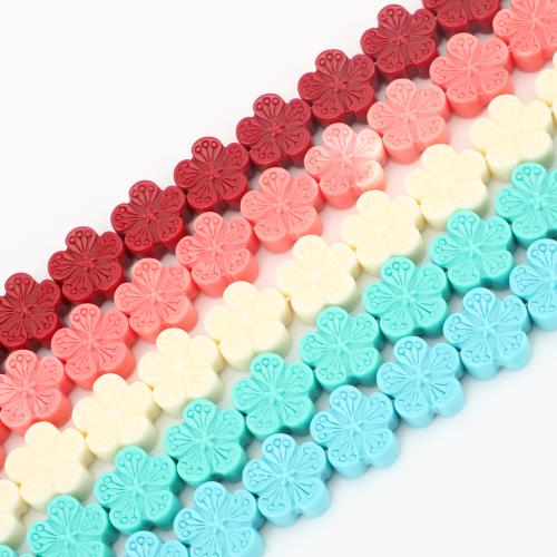Sea Bamboo Coral Beads, Plum Blossom, DIY, more colors for choice, 15x15x4mm, Sold By PC