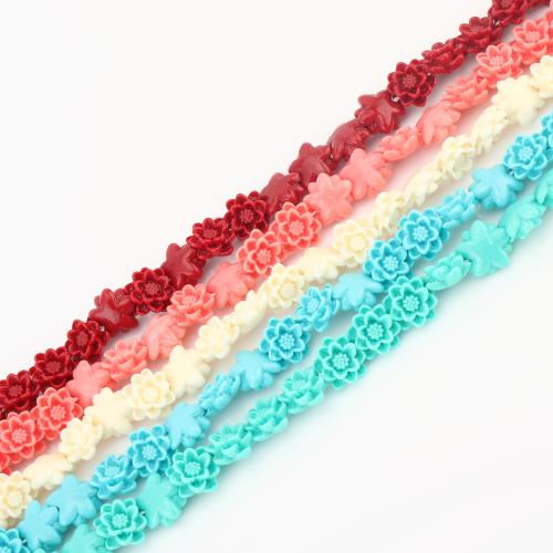 Sea Bamboo Coral Beads, Flower, DIY, more colors for choice, 13x13x6mm, Sold By PC