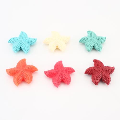 Sea Bamboo Coral Beads, Starfish, DIY, more colors for choice, 35x35x10mm, Sold By PC