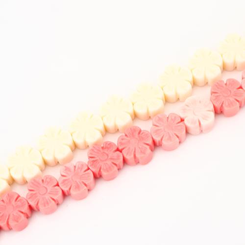 Sea Bamboo Coral Beads, Plum Blossom, DIY, more colors for choice, 16x16x6mm, Sold By Strand