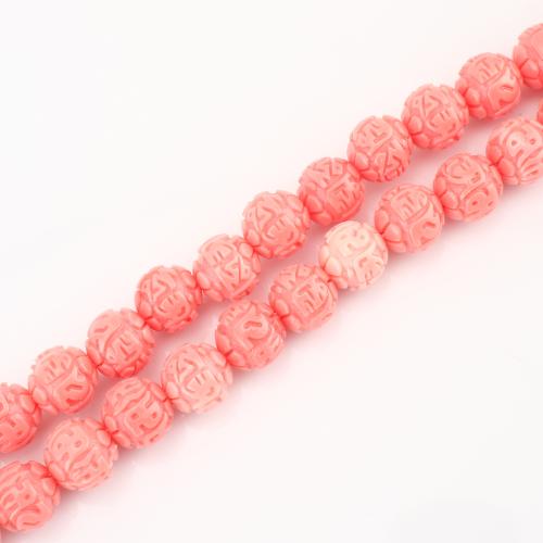 Sea Bamboo Coral Beads, Round, DIY, pink, 9x9x9mm, Sold By Strand