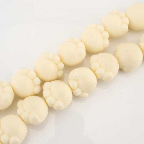 Sea Bamboo Coral Beads, Claw, DIY, beige, 17x15x15mm, Sold By Strand