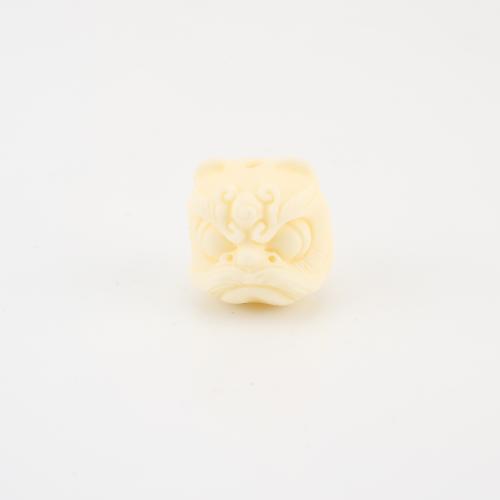 Sea Bamboo Coral Beads, Lion, DIY, yellow, 16x16x16mm, Sold By PC