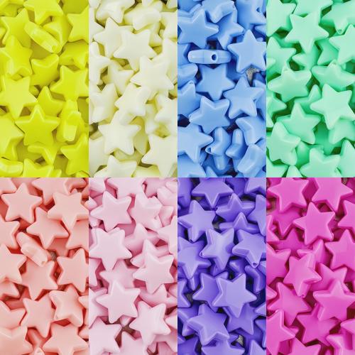 Opaque Acrylic Beads, Star, DIY, more colors for choice, 14x5mm, Hole:Approx 1.5mm, 50PCs/Bag, Sold By Bag