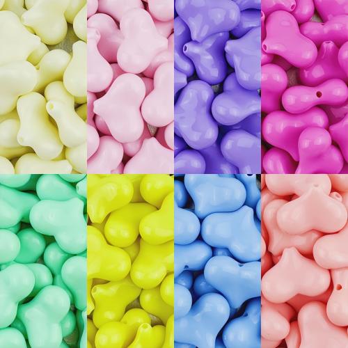 Volltonfarbe Acryl Perlen, Herz, DIY, keine, 22x8mm, Bohrung:ca. 2mm, 20PCs/Tasche, verkauft von Tasche