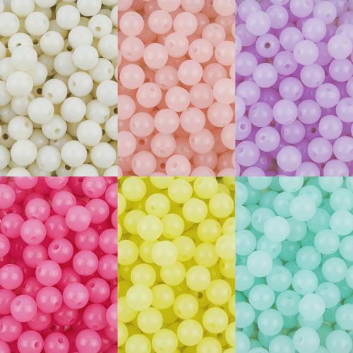 Jelly Style Acrylic Beads, Round, DIY & different size for choice, more colors for choice, Sold By Bag