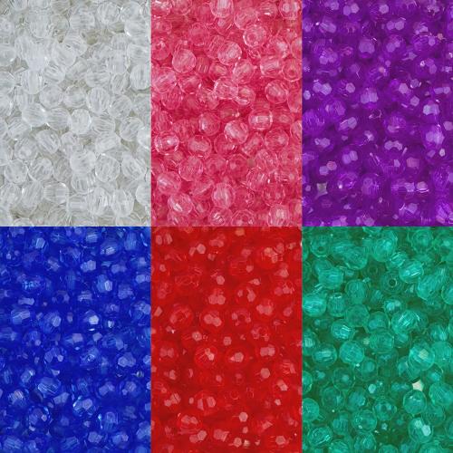 Transparent Acrylic Beads, Rhombus, DIY, more colors for choice, 6mm, Hole:Approx 1mm, 100PCs/Bag, Sold By Bag