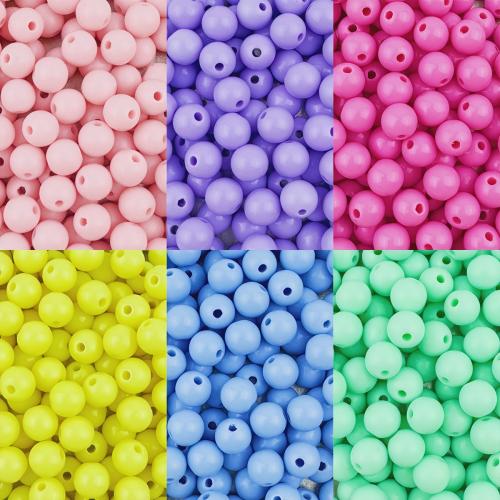 Opaque Acrylic Beads, Round, DIY & different size for choice & solid color, more colors for choice, Sold By Bag