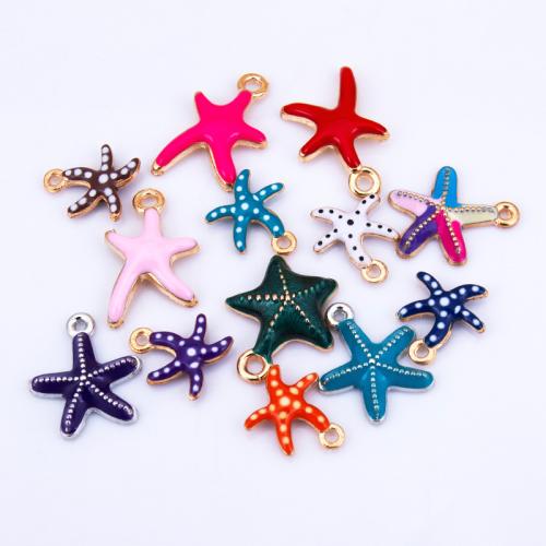 Zink-Legierung-Emaille-Anhänger, Zinklegierung, Seestern, plattiert, DIY & verschiedene Stile für Wahl, keine, verkauft von PC