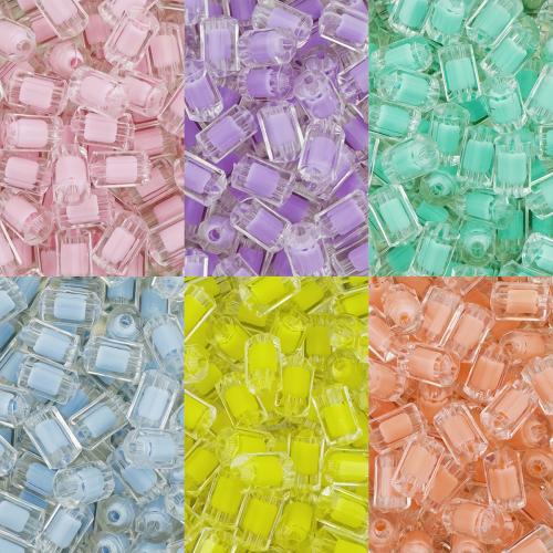 Bead in Bead Acrylic Beads, Column, DIY, more colors for choice, 12x7mm, Hole:Approx 2mm, 30PCs/Bag, Sold By Bag