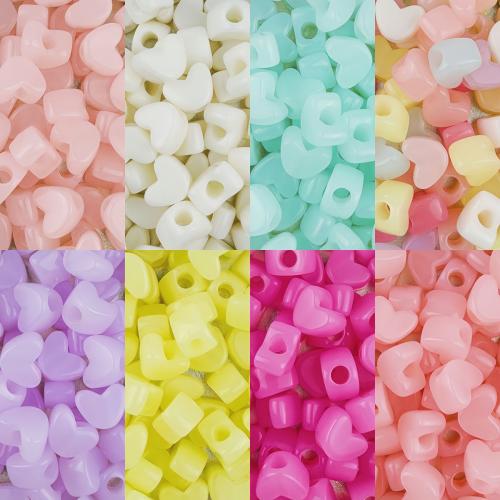 Jelly Style Acrylic Beads, Heart, DIY, more colors for choice, 12x7mm, Hole:Approx 4mm, 30PCs/Bag, Sold By Bag