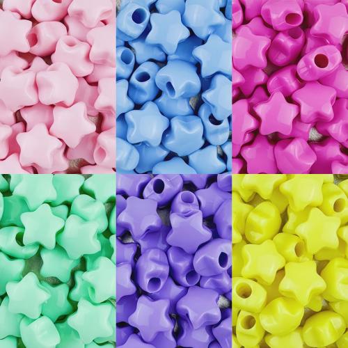 Opaque Acrylic Beads, Star, DIY, more colors for choice, 14x8mm, Hole:Approx 4mm, 30PCs/Bag, Sold By Bag
