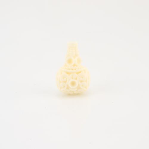 3-Hole Guru Bead, DIY, yellow, 22x15x12mm, Sold By PC