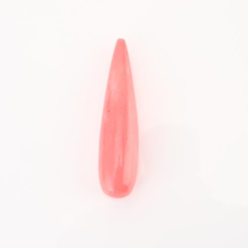 Sea Bamboo Coral Beads, Teardrop, DIY & half-drilled, pink, 48x12x12mm, Sold By PC