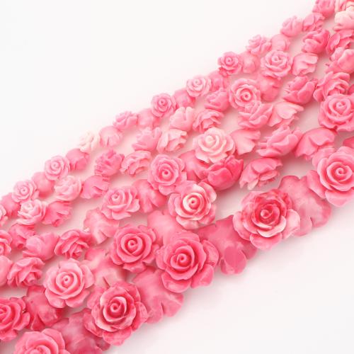 Sea Bamboo Coral Beads, Flower, DIY & different size for choice, pink, Sold By Strand