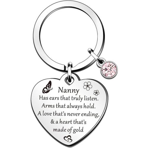 304 Stainless Steel Key Clasp, Heart, Mother Day Jewelry & different styles for choice & for woman, original color, 30x30mm, Sold By PC