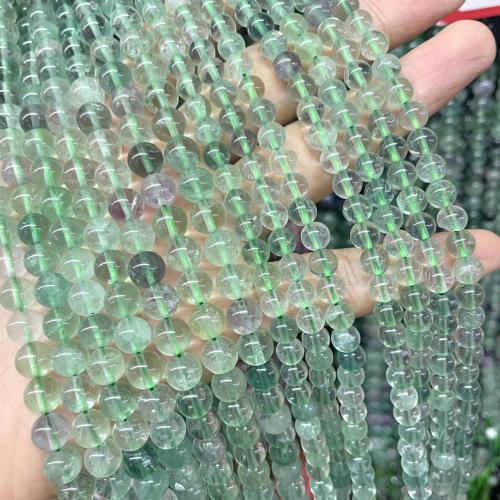 Бусины из флюорита, Зеленый флюорит, Круглая, полированный, DIY & разный размер для выбора, Продан через Приблизительно 38 см Strand