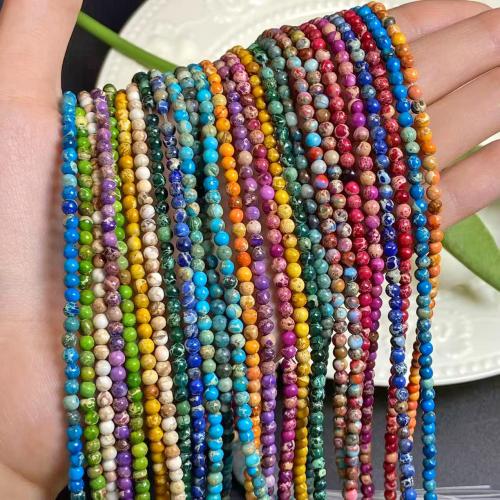 Gemstone Jewelry Beads, Impression Jasper, Round, polished, DIY, more colors for choice, 3mm, 110PCs/Strand, Sold Per Approx 38 cm Strand