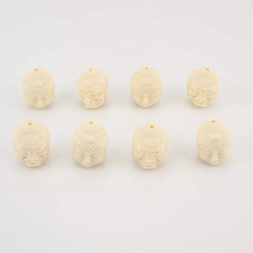Sea Bamboo Coral Beads, Buddha, DIY, yellow, 26x21x21mm, Sold By PC