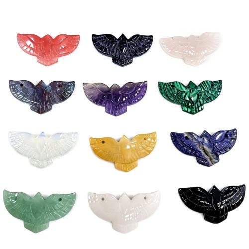 Gemstone Pendants Jewelry, Eagle, polished, DIY & different materials for choice, 50x27x7mm, Hole:Approx 3mm, Sold By PC