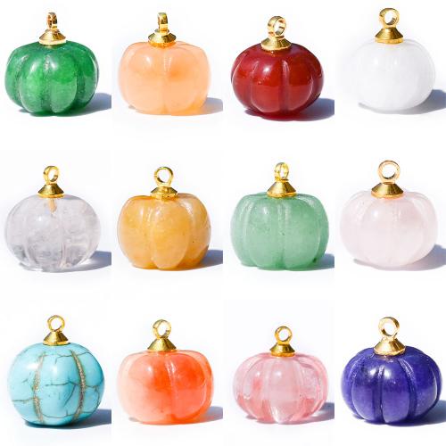 Edelstein Anhänger Schmuck, Kürbis, geschnitzt, DIY & verschiedenen Materialien für die Wahl, 14mm, verkauft von PC