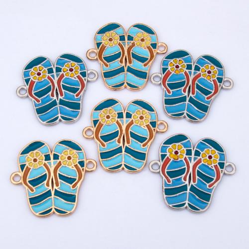 Tier Zinklegierung Schmuckverbinder, Pantoffel, plattiert, DIY & Emaille & 1/1-Schleife, keine, 25x23mm, verkauft von PC