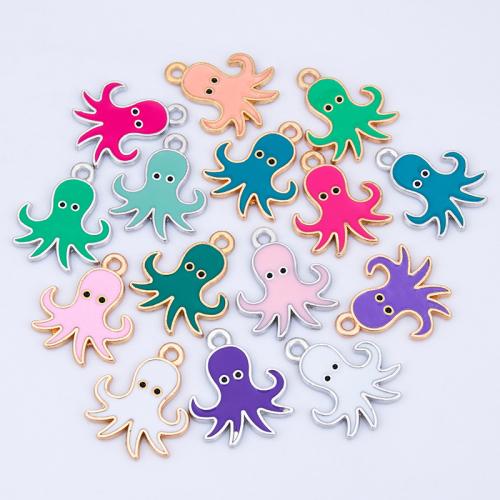 Zink-Legierung-Emaille-Anhänger, Zinklegierung, Krake, plattiert, DIY, keine, 16x20mm, verkauft von PC