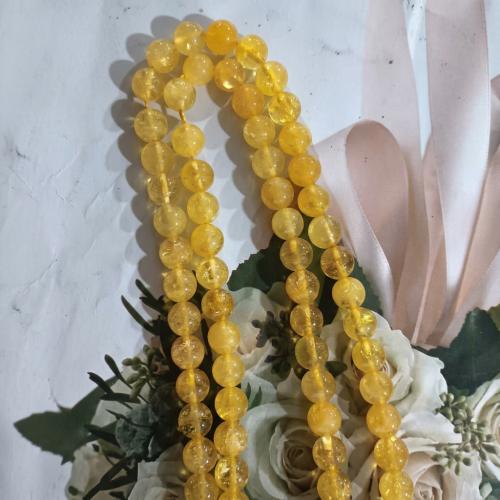 Natural Citrine Beads, Round, DIY & different size for choice, more colors for choice, Sold By Strand
