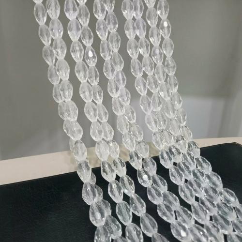 Tropfen Kristallperlen, Kristall, DIY, mehrere Farben vorhanden, 8x12mm, 10SträngeStrang/Tasche, ca. 57PCs/Strang, verkauft von Tasche