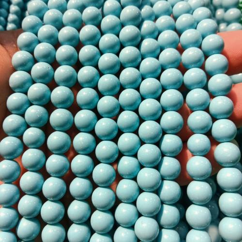 Türkis Perlen, Natürliche Türkis, rund, poliert, DIY & verschiedene Größen vorhanden, keine, verkauft von Strang
