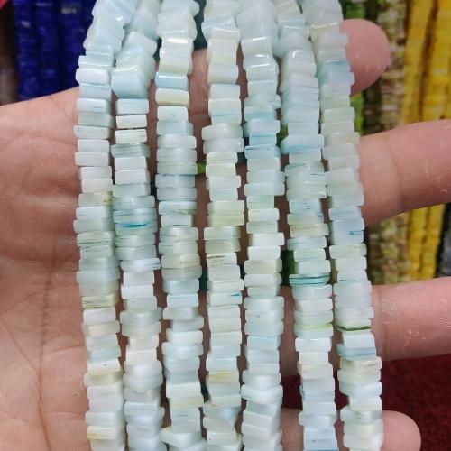 Handgewickelte Perlen, Lampwork, Quadrat, DIY, keine, 6x3mm, ca. 158PCs/Strang, verkauft von Strang