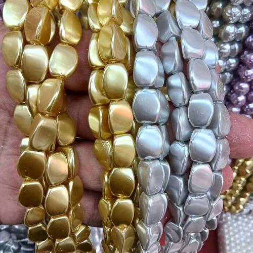 Südsee Muschelperlen, Muschelkern, Unregelmäßige, DIY, keine, 8x12mm, ca. 32PCs/Strang, verkauft von Strang