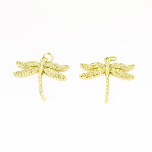 Brass Jewelry Pendants, Dragonfly, DIY, 27x25x2mm, Sold By PC
