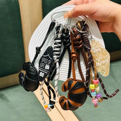 PU Leather Key Clasp, portable & Unisex, more colors for choice, 200mm, Sold By PC