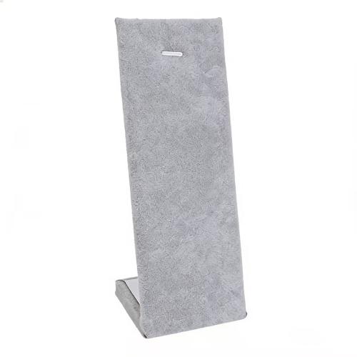 Baumwollsamt Kettenständer, mit Karton, Rechteck, grau, 72x200x65mm, 3000PCs/Menge, verkauft von Menge