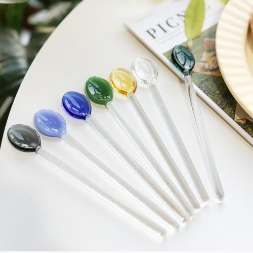 Glass Stirring Rod, transparent, more colors for choice, 144x20mm, Sold By PC
