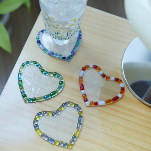 High Boron Silicon Glass Cup Pad, transparent & different styles for choice, Sold By PC